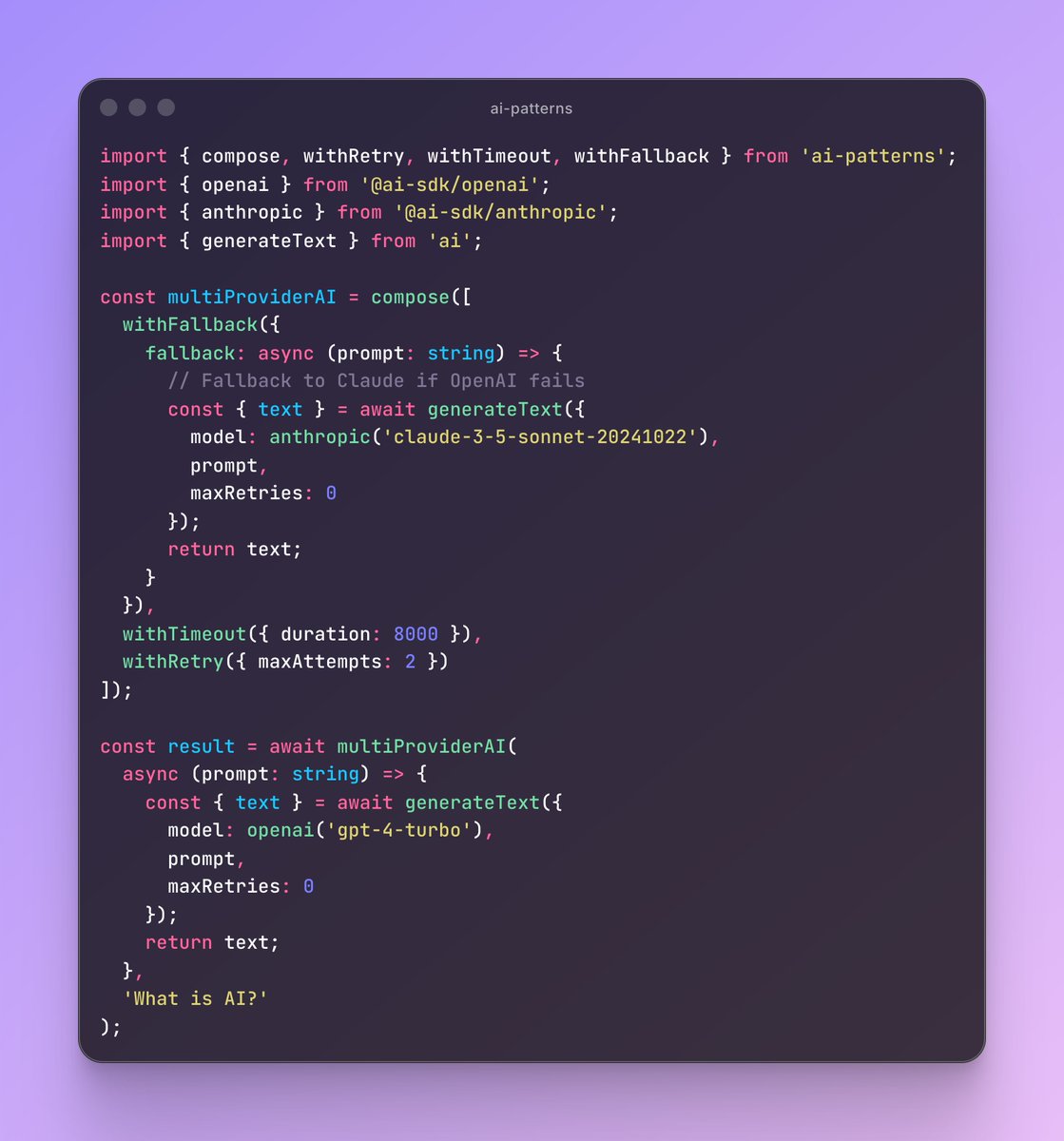kokoua_serge's tweet image. 15 patterns ✨ 
Zero dependencies 🪶 
100% TypeScript 🔒
