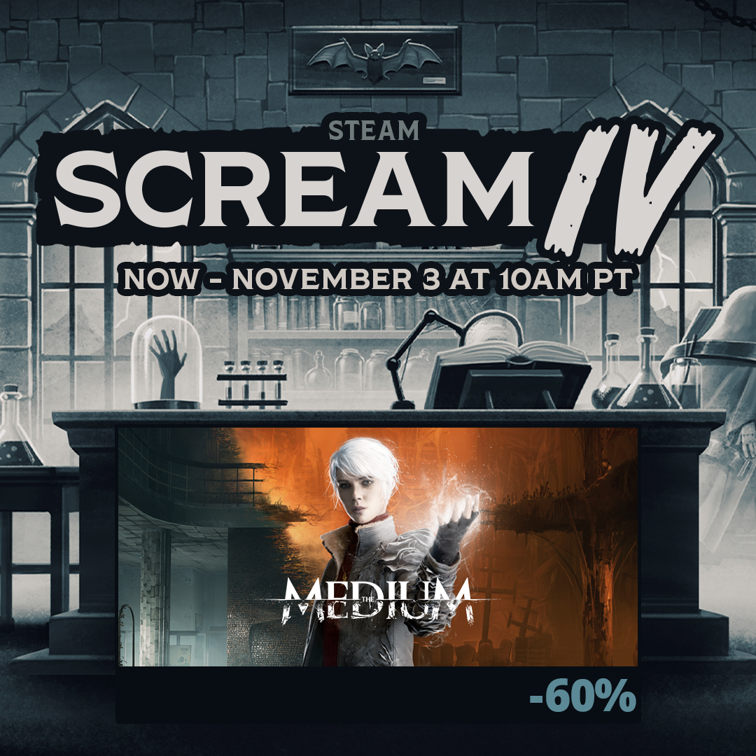 The shadows grow deeper, and whispers echo louder in the haunted corners of the Niwa Resort this spooky season. 🎃 
 
Get The Medium with a 60% discount during Steam Scream Fest! 

🕯️ bit.ly/TheMedium_Steam
