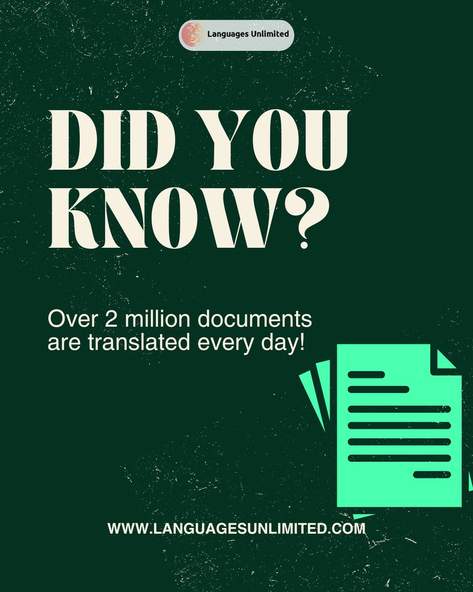 languagesUS's tweet image. Did you know? Nearly 60% of legal cases rely on properly translated documents to stand strong in court! ✍️ Every page tells a story — make sure yours speaks the right language. 🌍

#TranslationFacts #LegalDocuments #LanguageMatters #GermanTranslation #LasVegasBusiness