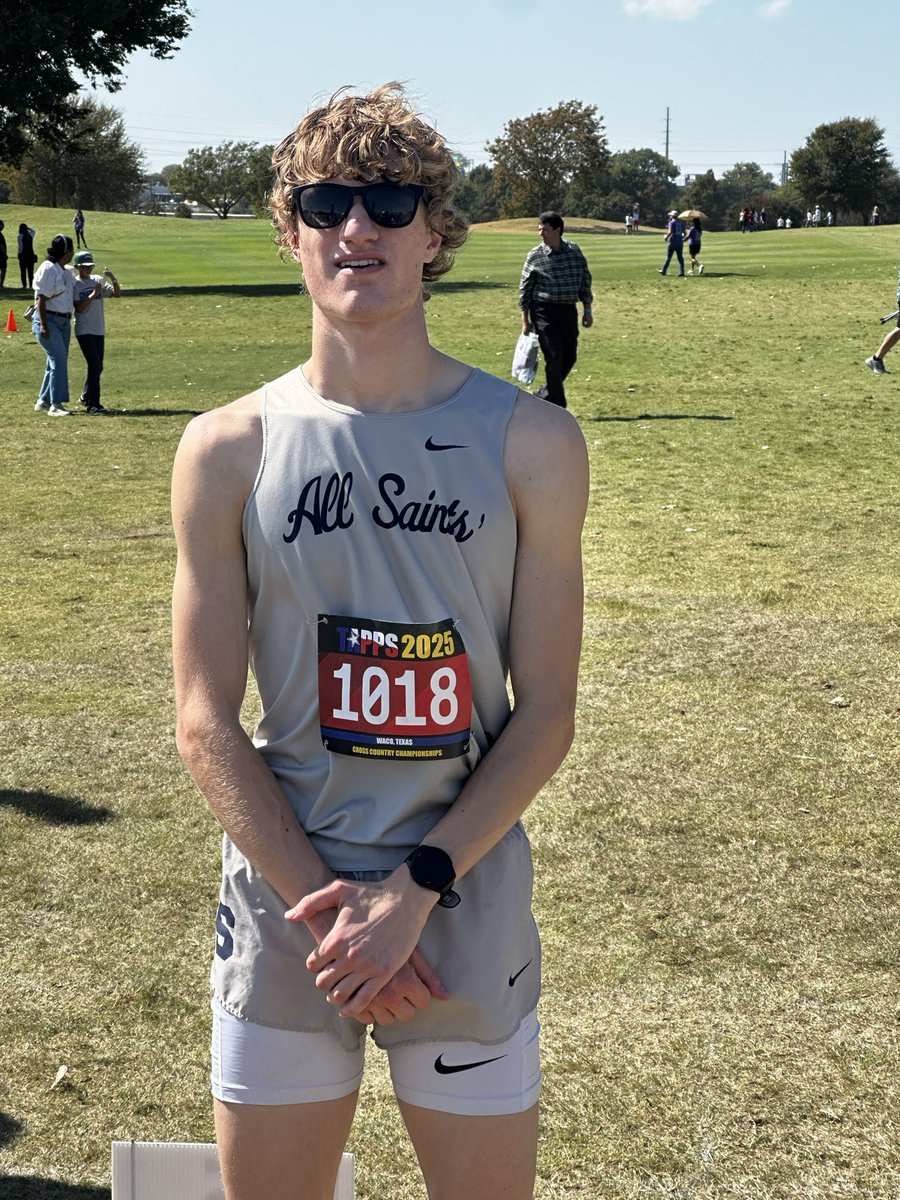 Good Luck to Sr. Liam Finley in the TAPPS 5A Cross Country State Meet! <a href="/PTFAthletics/">All Saints' Athletes</a>  #PTF