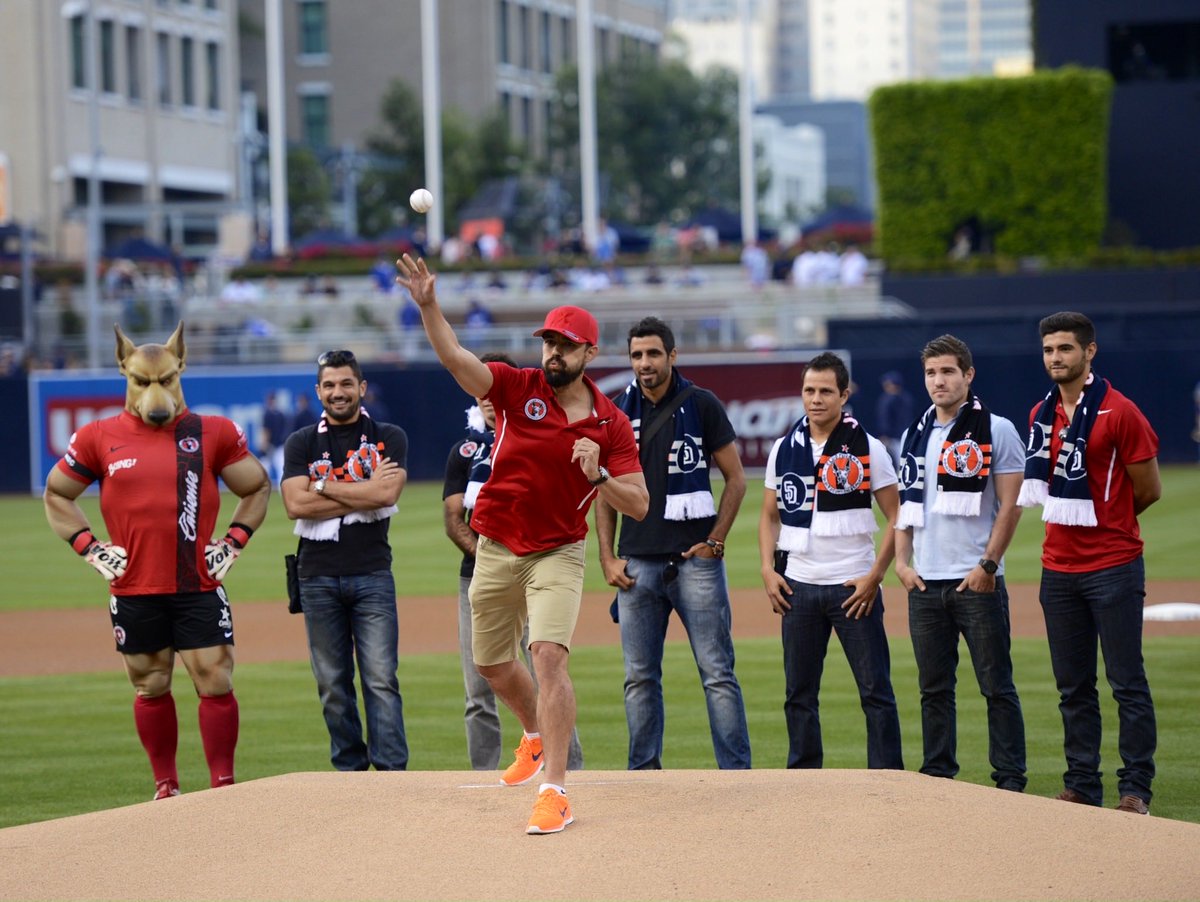 ¿Petco? Sure, Threw out the first pitch vs the Dodgers. 

There are more fans of the ‘world’s game’ in San Diego than any other sport.