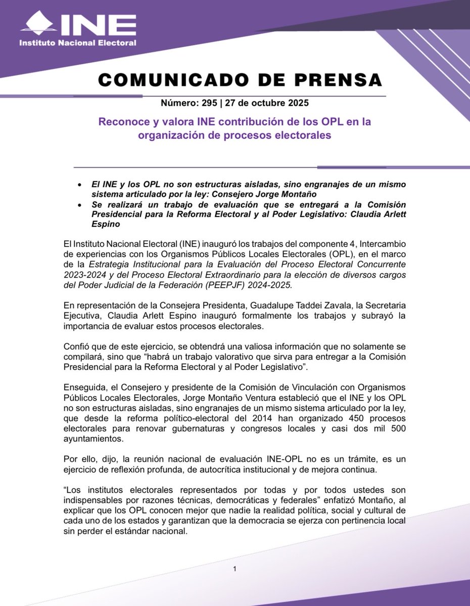 INEMexico's tweet photo. 📑 #BoletínINE | Reconoce y valora INE contribución de los OPL en la organización de procesos electorales. 

https://t.co/XonxlADoJO https://t.co/HpfCK1Yy5R