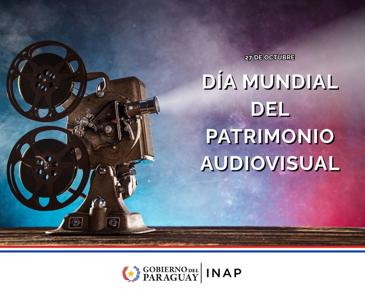 Inap_py's tweet image. 🎞️ 27 de octubre – Día Mundial del Patrimonio Audiovisual
Se conmemora la adopción, en 1980, de la Recomendación para la Salvaguardia y la Conservación de las Imágenes en Movimiento por la UNESCO.
Una fecha para reflexionar sobre la importancia de preservar la memoria audiovisual