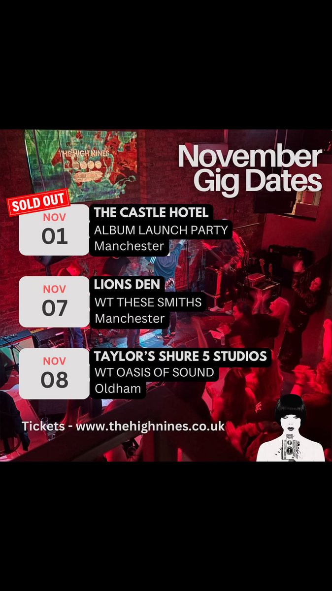 TheHighNines's tweet photo. ⚪️ NOVEMBER LIVE ⚪️
If you missed out on tickets for the album party, we have announced 2 more shows in November!! Head over to https://t.co/Ml5ohZAOGK for tickets.

#manchester #oldham #bands #newmusic #manchestergigs #thehighnines #oasis #stoneroses https://t.co/OshWj92ITq