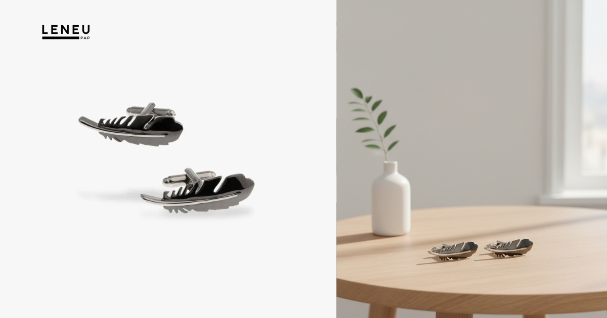 LeneuPap's tweet image. Commencez la semaine avec style et légèreté.

Les boutons de manchette Plume argentée signent une élégance discrète.

➡️ leneu-pap.com/products/bouto…

#modehomme #boutonsdemanchette #leneupap