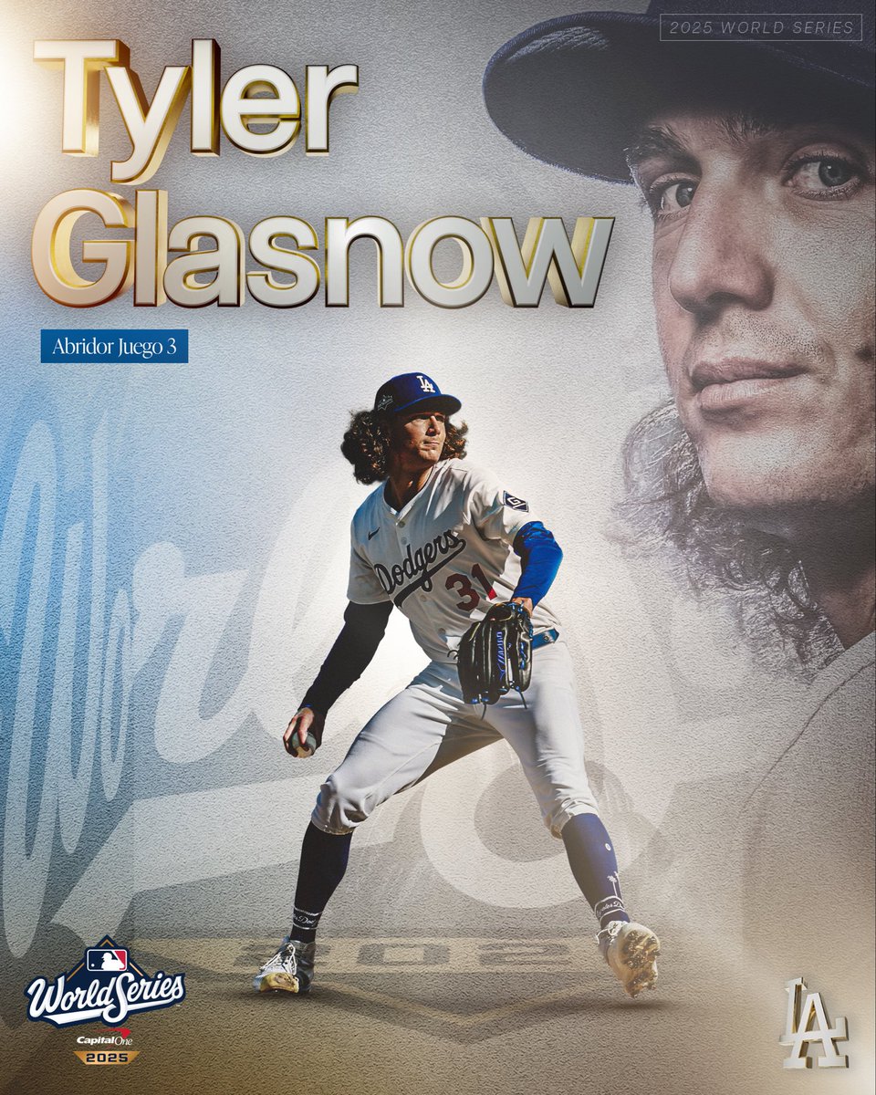 LosDodgers's tweet photo. Es el turno de Tyler para el Juego 3 de la #SerieMundial en casa. https://t.co/4jKnkdipOo
