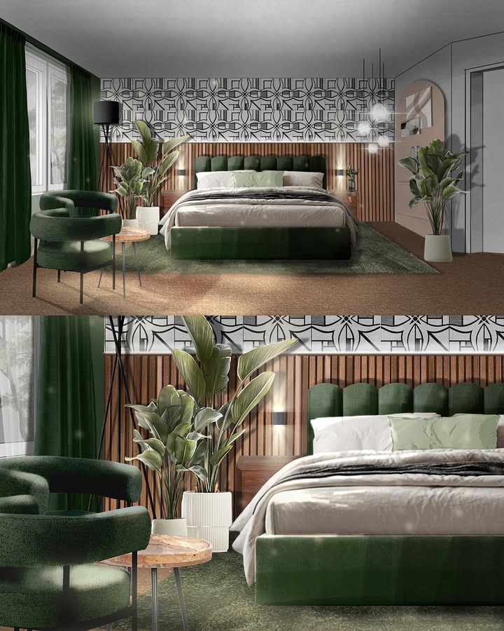 LukeEdwards_ID's tweet image. Concept visual of the bedrooms for a hotel interior design project.

The brief was to brighten the space, make the rooms more stylish/trendy, incorporate the theme of sustainability via colours/materials, and create a feeling of ‘home away from home’.

I think we achieved that!