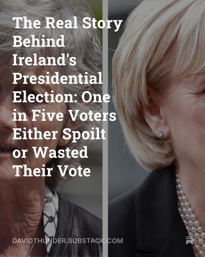 davidjthunder's tweet image. The Real Story Behind Ireland&apos;s Presidential Election: One in Five Voters Either Spoilt or Wasted Their Vote 

- The Freedom Blog 

It was indeed a “landslide victory” for the left. But the meaning of this election for Irish democracy is something very different to what leftist…