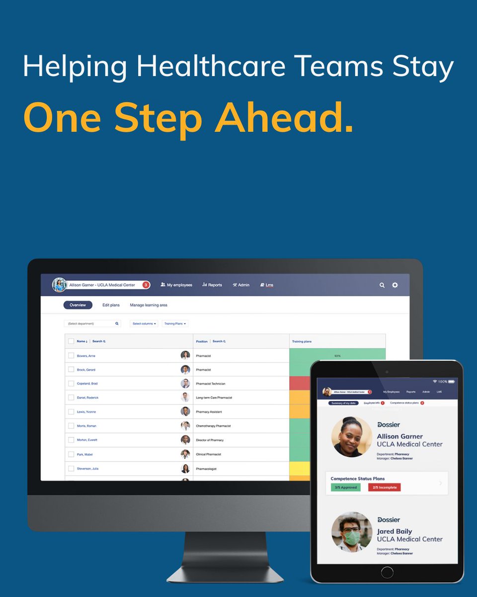 DossierSolution's tweet image. Dossier helps healthcare teams stay one step ahead. Discover the Dossier difference:  hubs.ly/Q03MF01d0

#Healthcare #CompetencyManagement #Efficiency #HealthcareInnovation #Dossier