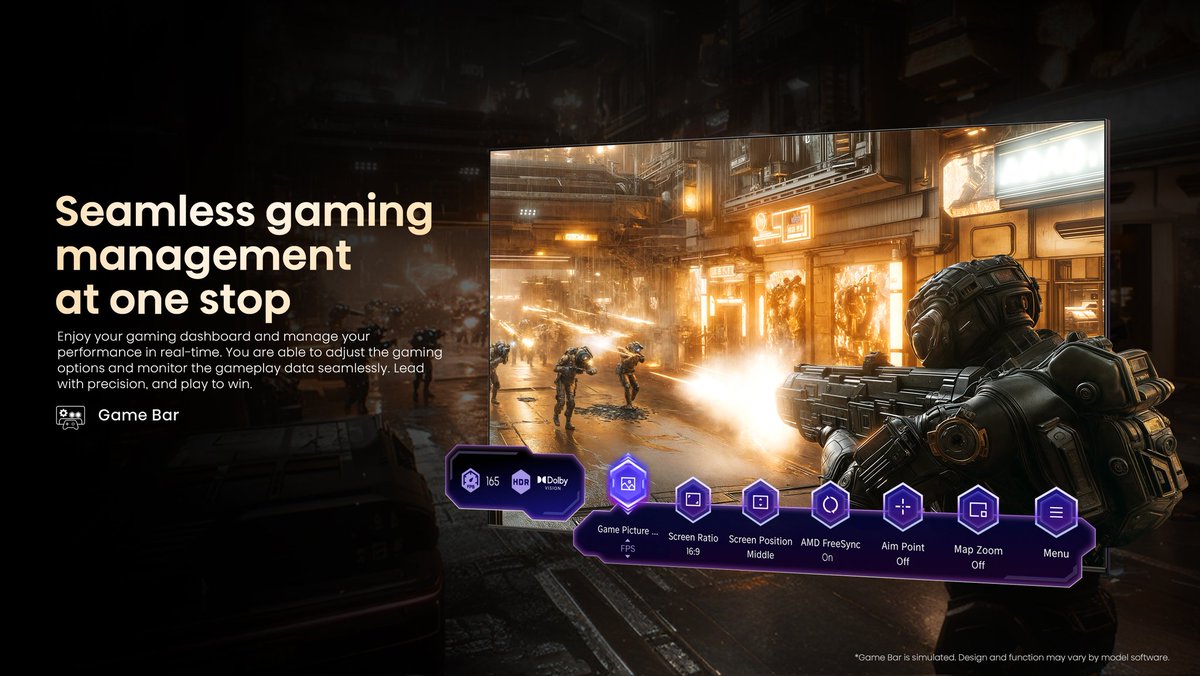 Kama wewe ni gamer, unajua frustrations za lags na settings mbaya. But cheki , with this 'Seamless Gaming Management,' uko na all control. 

Kwa monitor yako unacheki kila kitu ..frames, FreeSync, hadi position ya screen. Put game mode, ongeza volume, na uonyeshe ma opps ni nani