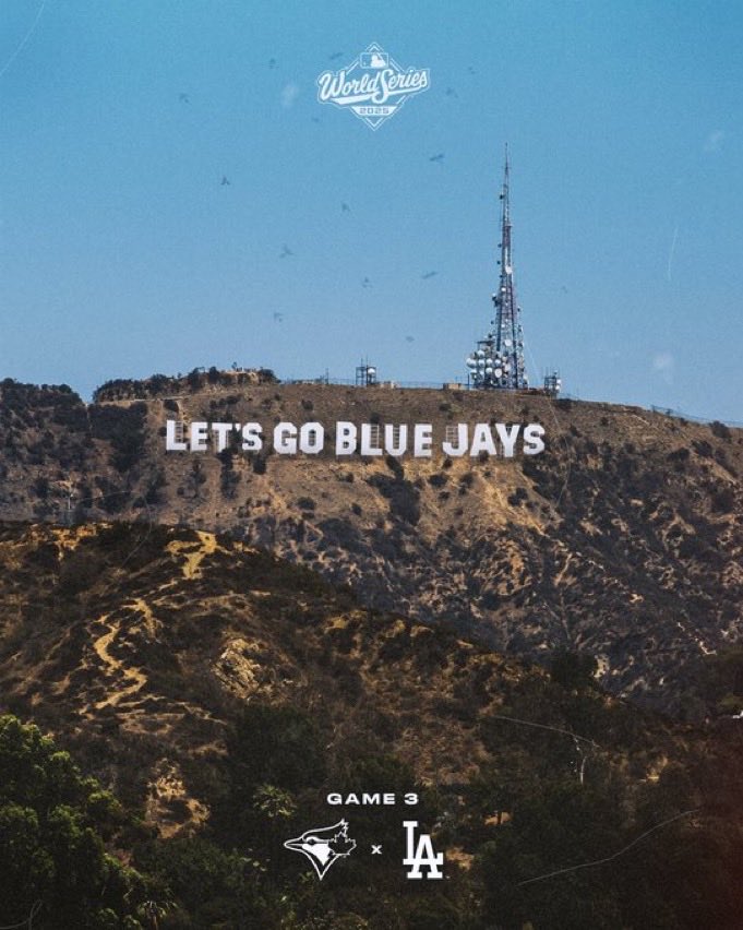 Thanks to the Toronto <a href="/BlueJays/">Toronto Blue Jays</a> for sharing this AMAZING graphic as our boys in blue get ready to dominate the LA Dodgers in Games 2, 3 &amp; 4 starting tonight! GO JAYS GO! 
#WorldSeries #LaLaLand #MLB #WantItAll