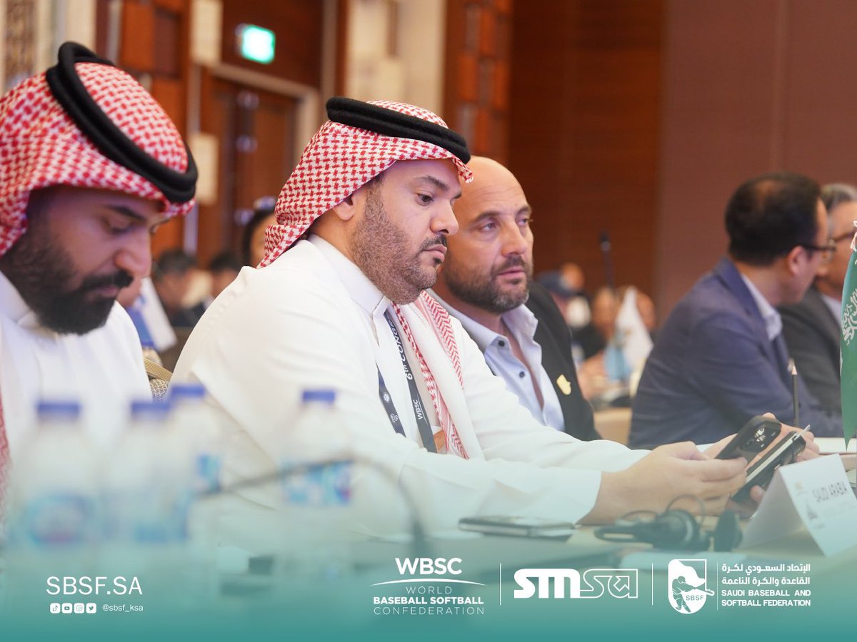 SBSF_Ksa's tweet photo. اختتم اﻻتحاد السعودي مشاركته بحضور الكونغرس الدولي للاتحاد العالمي للبيسبول والسوفتبول (WBSC Congress)، حيث تمت مناقشة خطط التطوير المستقبلية، ودعم مرشحي آسيا، وتقديم اهتمام المملكة باستضافة بطولة آسيا لـ Baseball5 عام 2027، إلى جانب لقاءات ثرية مع شركاء دوليين لبحث التعاون التقني والرياضي القادم 🇸🇦⚾🌍

The Saudi delegation concluded its participation at the WBSC Congress 2025 in Bangkok 🇹🇭, engaging in key discussions on global development plans, supporting Asian leadership, and expressing Saudi Arabia’s interest in hosting the Asian Baseball5 Championship 2027 marking another milestone in the Kingdom’s growing presence on the international stage 🌍⚾🇸🇦

#WBSC
#SBSF 
#SaudiBaseball
