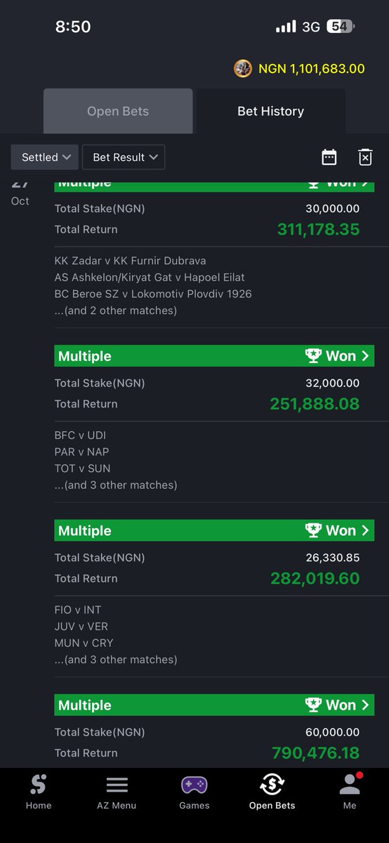 Big__Fargo's tweet photo. @deefuser Thank you boss @deefuser . I edited to 5 games. I no fit wait for the last game. I do plus and minus with the one stake befor. 1.1m in the bag. 💼 https://t.co/vmIVcS20f3
