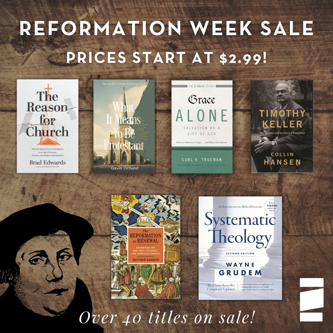 ZReflective's tweet image. 📚 Dive deeper into the Reformation and reformed theology! For a limited time, over 40 books from some of the world’s most influential Reformed thinkers are on sale — 50% off print editions and eBooks starting at just $1.99. Don’t miss this chance to grow your library and your…