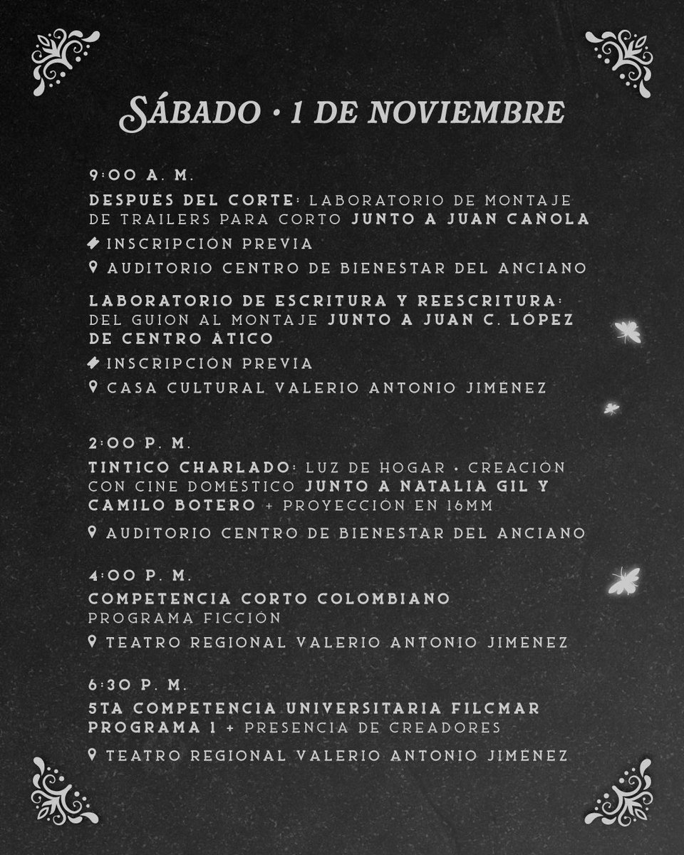 filcmar_'s tweet photo. Iniciamos la semana con la programación oficial del 7º Festival de cine de Marinilla FILCMAR. 💡🎥🌟

¡Los esperamos todos! 

📍El séptimo Festival de Cine de Marinilla es un evento cinematográfico apoyado por la Alcaldía de Marinilla @mmarinilla y por @Comfama https://t.co/ogzXISoRGU