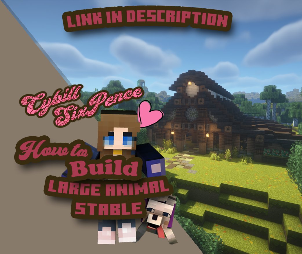 Cybill_SixPence's tweet image. New tutorial live! 🐴 Build a Large Animal Stable in Minecraft, step-by-step. Perfect for horses, cows, or storage! Watch here: youtu.be/41eA-rLo8eY #minecraft #tutoria