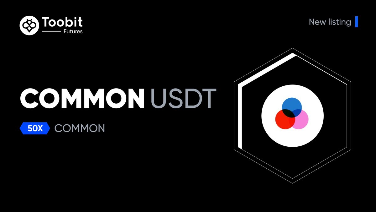 Toobit_official's tweet photo. 🚨 New listing alert!🚨
Trade #COMMONUSDT with leverage up to 50X on #Toobit!
#COMMONUSDT👉 https://t.co/y9kZA9OPVd
Learn more▶️ https://t.co/3KAXFetzpf
#ToobitFutures #COMMON https://t.co/n4gnnFQpox