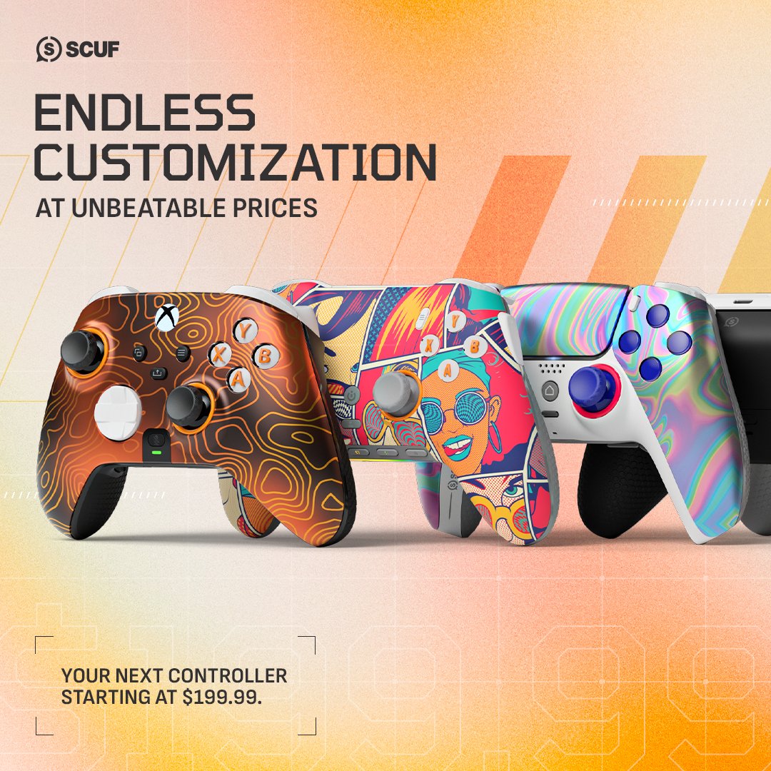 Whether it’s for your setup or someone else’s — make it personal.

✨ Save 10% on select custom SCUFs with HOLIDAY10.

🎮: scuf.co/holiday25tw