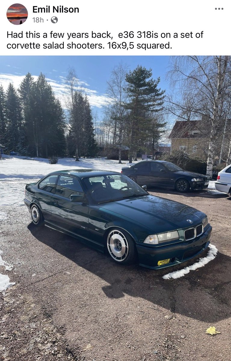 horsepower's tweet photo. These wheels make the E36 look like a Hot Wheels in a way https://t.co/7mkE1vMcLn