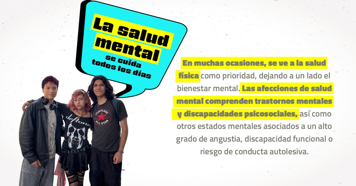 ConecteUAEMex's tweet image. “La salud mental es lo primero, ya que de ella vienen todos los problemas tanto físicos o en desempeño escolar”. Es lo que opina Yahir de prepa 1 sobre la salud mental, ¿quieres saber más? conecteuaemex.jimdofree.com/.../la-salud-m…
#SaludMentalAdolescente
#prepa1
#ComunidadUniversitaria