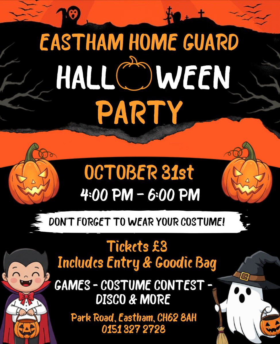 Please get your tickets for this year's Halloween Party while they're available. Limited number available!