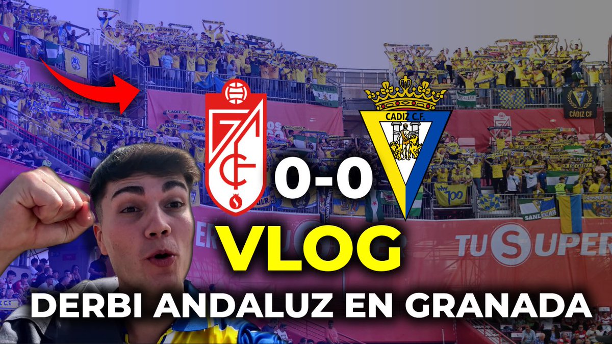 🆕¡𝐍𝐔𝐄𝐕𝐎 𝐕𝐈́𝐃𝐄𝐎 en YT!

🟡 VLOG | GRANADA 0-0 CÁDIZ CF

🔝No fue el partido más bonito del mundo, tampoco el resultado, pero el ambientazo cadista en la previa y el lleno que presentó Los Cármenes merecía que subiera este vídeo.

📹Vídeo: youtu.be/hYM5W7aE70s?si…