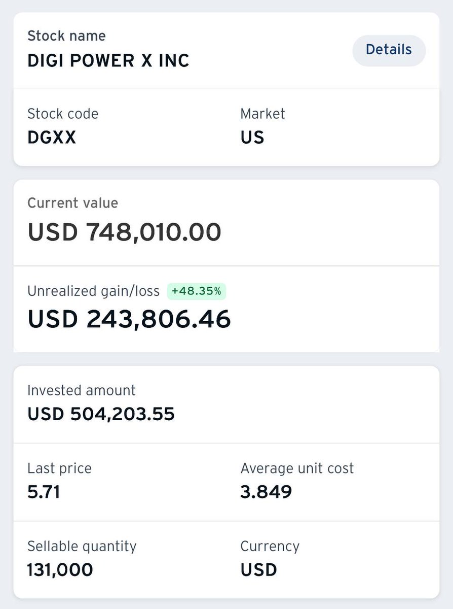 ether_monk's tweet image. 400,000 shares of $DGXX untouched.

I’m holding steady and riding this higher. If it doesn’t play out, I’m fine roundtripping it. But if it does, I’m confident this one will top my $BMNR gains.

DGXX showing real strength again, and people are finally starting to see the upside…