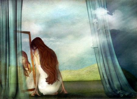 Gentle light of spring
shining upon winter’s scars
Calming sound of crystal waters
lifting the dark
Time has passed to rest
on beginnings anew
Staring into the empty
Old thoughts still pass through
and through and through

#moonmystic