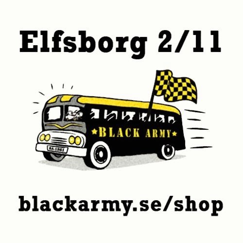 🔥🚌 Elfsborg away 2/11 - Vi har några platser kvar på bussen. Så slit med dig polaren och häng med på sista bortafajten för den häng säsongen. Bokas som alltid på 👉 BlackArmy.se/Shop