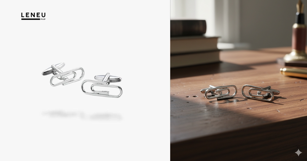 LeneuPap's tweet image. Élégance de bureau : les boutons de manchette Trombone argenté signent un style affûté.

➡️ leneu-pap.com/products/bouto…

#modehomme #lookpro #leneupap