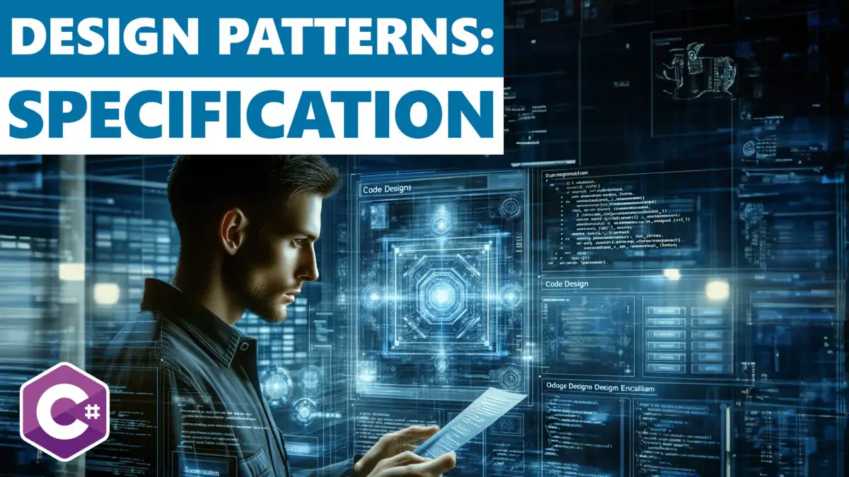 DevLeaderCa's tweet image. Have you used the specification design pattern?
Read more here:
devleader.ca/2024/01/11/the…
#designpattern #csharp