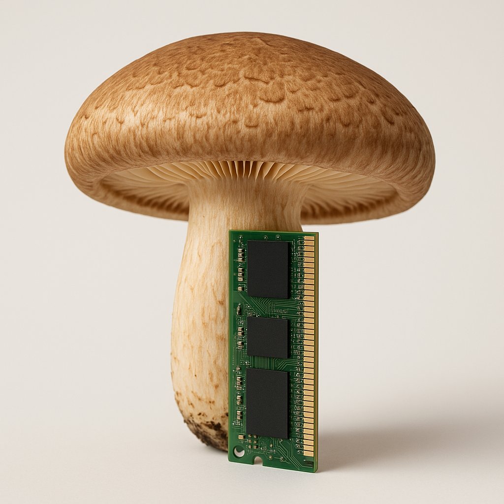 Holy shiitake. Mushrooms can store memories 🍄 Ohio State researchers have discovered that shiitake mushrooms can be trained to act as organic memristors and even clocked speeds of .00585 MHz. Not the blazing DDR5 speeds we're used to but for literal fungi? Wild. Read more about
