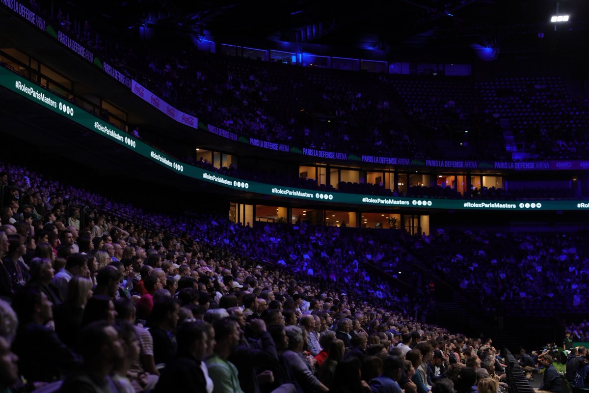 C'est parti pour l'édition 2025 du <a href="/RolexPMasters/">ROLEX PARIS MASTERS</a>, la première à Paris La Défense Arena ! Déjà de très belles ambiances. Vibrons plus grand ! #RolexParisMasters