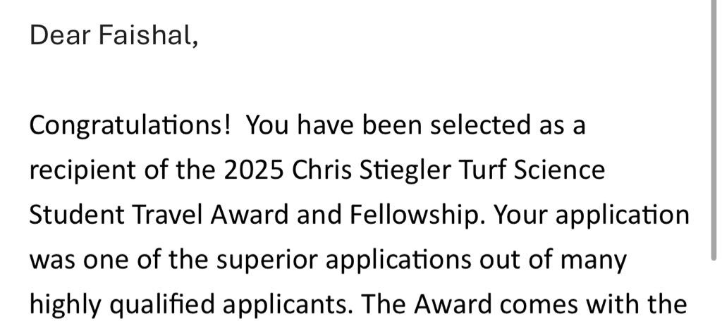 faishalkhan313's tweet image. Honored to receive the 2025 Chris Stiegler Turf Science Student Travel Award and Fellowship from Crop Science Society of America!

Grateful for the support and excited to keep growing in the turfgrass science field! 🌿 #TurfScience #CSSA
@ASA_CSSA_SSSA