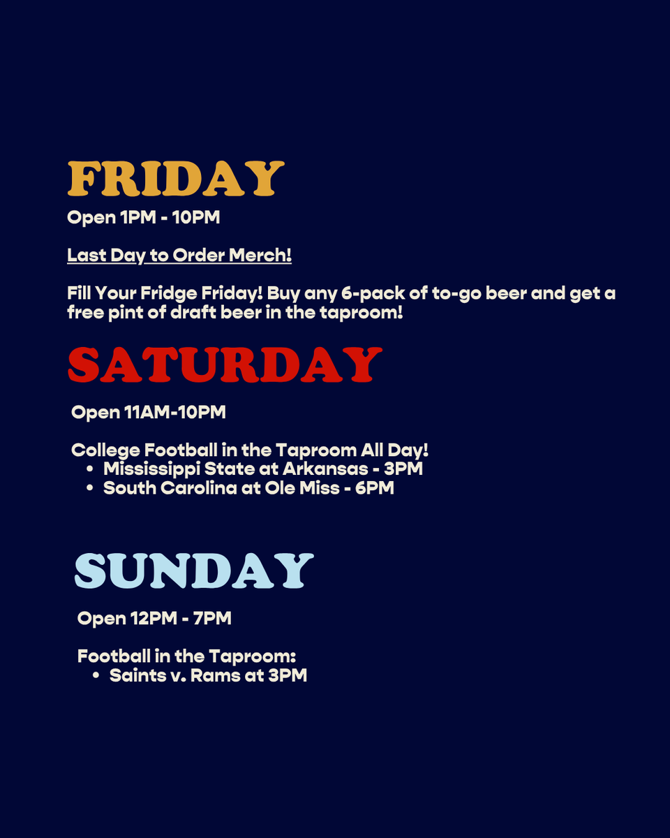 Check out what's happening this week in the Taproom!