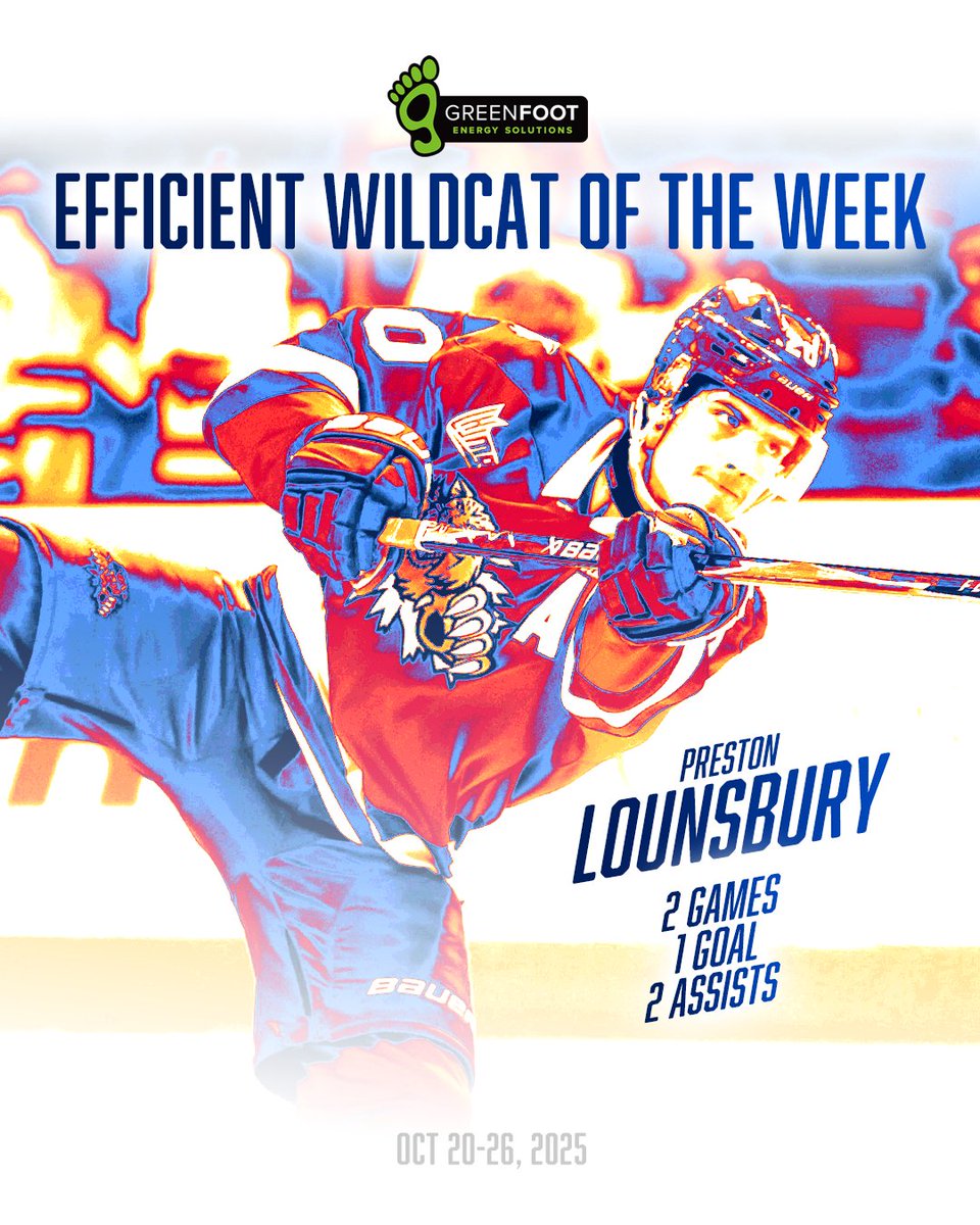 Preston Lounsbury's 3-pt weekend makes him the Greenfoot Energy Solutions Efficient Wildcat of the Week.
----------
Les 3 points marqués par Preston Lounsbury lui valent le titre de joueur le plus efficace de la semaine selon Greenfoot Energy Solutions.

📸 <a href="/DanielStLouis/">Daniel St Louis</a>