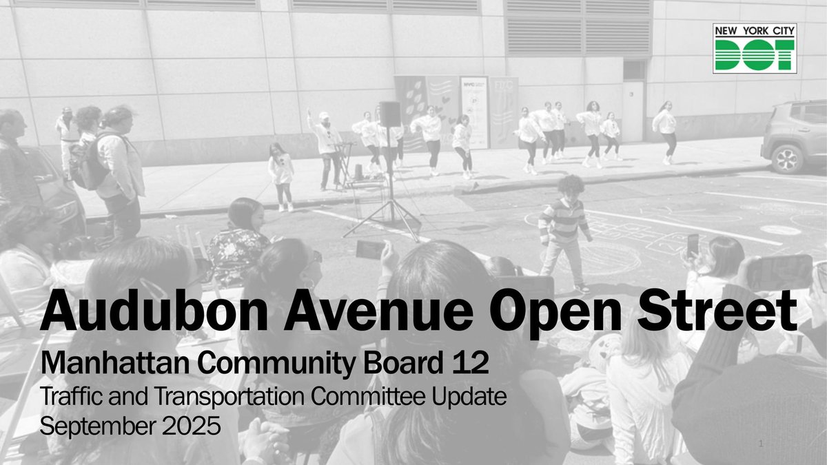 NYCDOTProjects's tweet image. Audubon Avenue Open Street Design Proposal - presented to Community Board 12 in September 2025 nyc.gov/html/dot/downl…