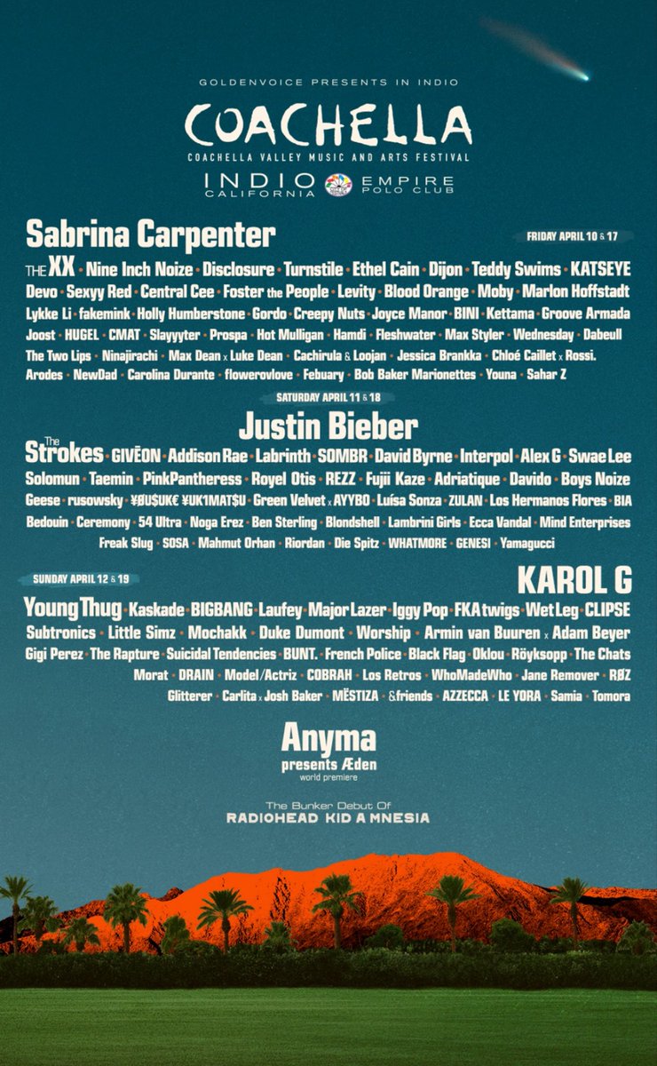 de la tea a coachella 😭🙌🏼