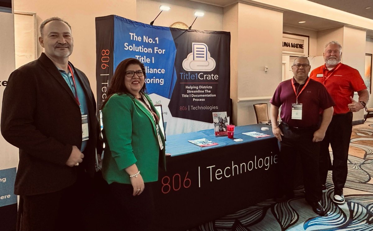 806Technologies's tweet image. 806 On The Move!
Huge thanks to the amazing educators we met last week in South Carolina &amp;amp; Texas!

This week, we’re hitting:
📍 CAASFEP
📍 LASAFAP
📍 OAASFEP

Come say hello &amp;amp; see how we’re helping districts simplify &amp;amp; succeed! 
#806OnTheMove #Title1Crate #Plan4Learning