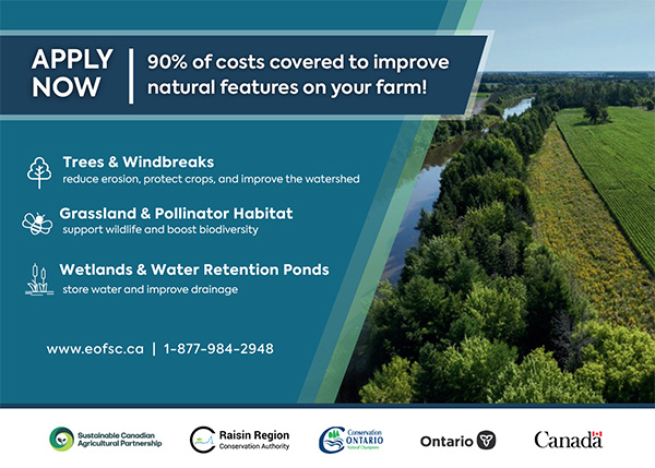 The Eastern Ontario Farm Stewardship Collaborative recently launched the Resilient Agricultural Landscape Program (RALP) – Marginal Lands Initiative. This funding supports farmers and rural landowners in implementing projects that improve natural features. ow.ly/ZW3v50XiCcC