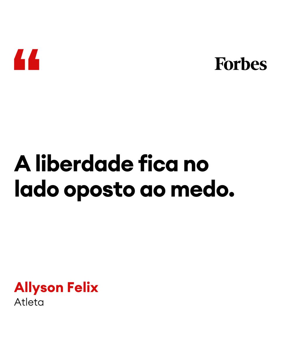 ForbesBR's tweet photo. Allyson Felix é uma atleta americana, dona de 11 medalhas olímpicas no atletismo, sendo a mulher mais condecorada da história dos Jogos Olímpicos em provas de pista.
#AllysonFelix #Medos #Sucesso #Objetivo #FraseDoDia #ForbesBr https://t.co/prZfIWvUiJ