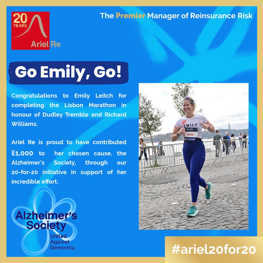 As part of her marathon journey, Emily is raising funds for Alzheimer's Society UK. Join us in congratulating Emily and supporting her cause - every contribution makes a difference! 

Donate here: justgiving.com/page/emily-lei…