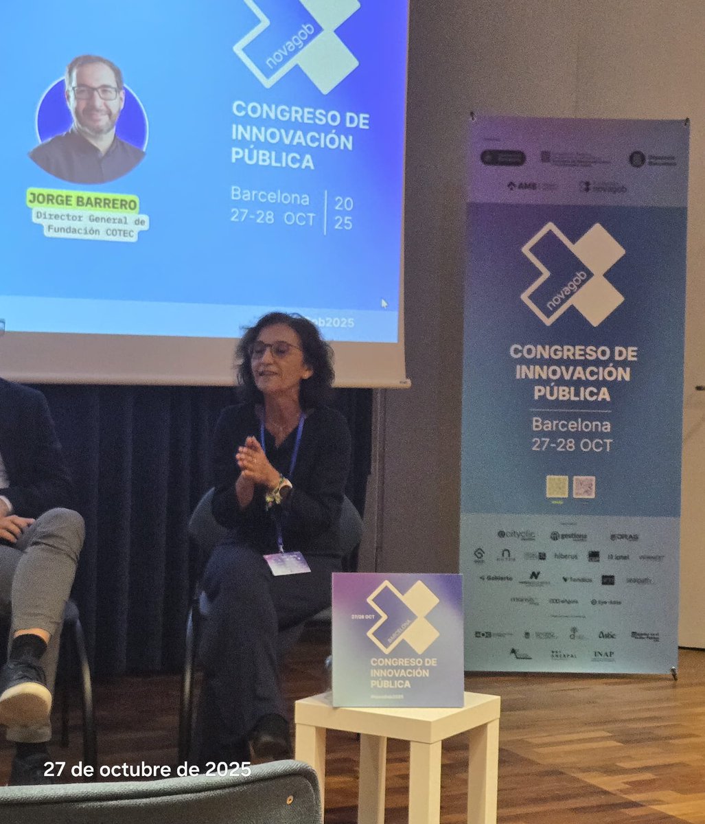 IAAPJunta's tweet photo. 💡 Lo hace con la jefa de servicio de Fomento de la Innovación, María José López, que participa en la mesa “Activar el motor del cambio público: comunidades, método e impacto”, donde expone iniciativas de éxito impulsadas desde Andalucía.

@pploaiza @justiciajunta @andaluciajunta https://t.co/aCz5q8KolP