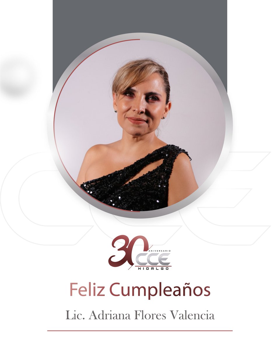 Celebramos su vida con gratitud y respeto a Lic. Adriana Flores Valencia. Que este nuevo ciclo esté lleno de alegría, serenidad y prosperidad. ¡Felicidades!