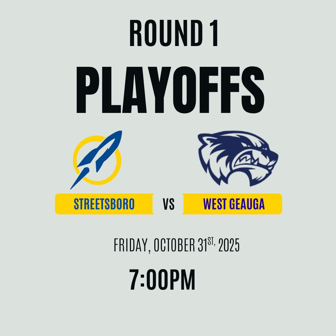 We will host West Geauga in the first round of the football playoffs on Friday, 10/31. Tickets are on sale now and can be purchased at this link

events.hometownticketing.com/boxoffice/ohsa…