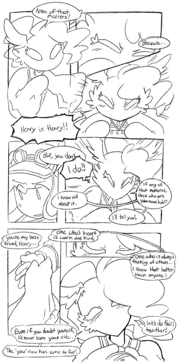 #OCtober Day 28 A never before shared comic (don't remember what year it's from)
this exact dialogue is not canon but a very similar event in the story is.
I think Elizabeth knows when to be serious and tries to help her friends in her own way, she has been through a lot too