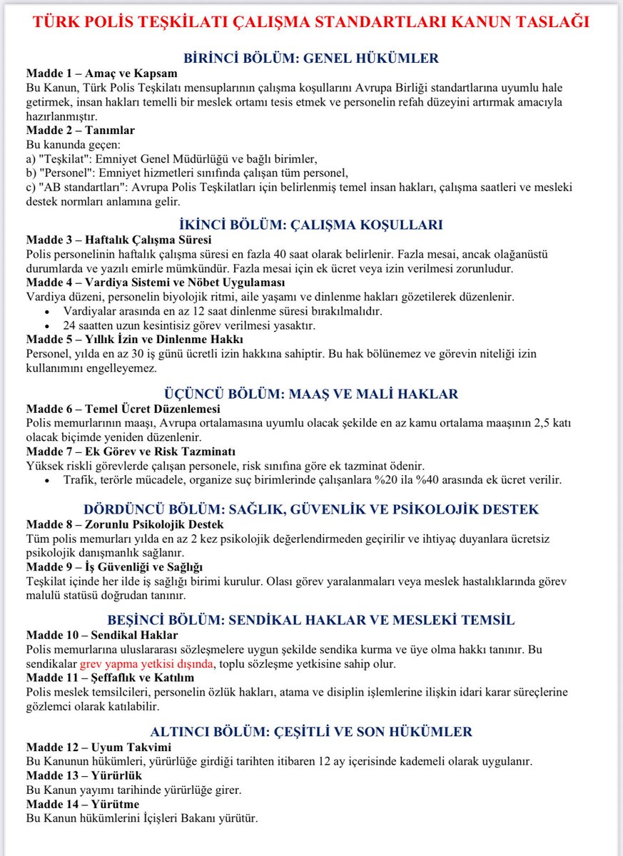 ↘️Tek Çare ↙️
POLİS MESLEK KANUNU 

Kanun taslağına eklemek istediğiniz  hususları yazabilirsiniz 

#PoliseÇözüm