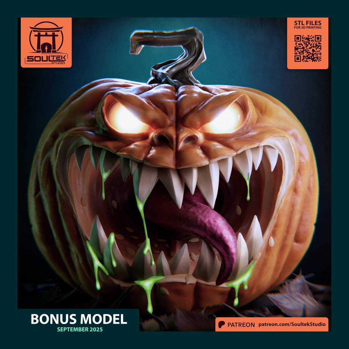 SoultekStudio's tweet photo. 🎃 Pumpkin – Gacha Figure 🎃

As it's the spooky season I wanted to give an extra figure away this month.

It is a haunted pumpkin! 

He is available right now! In September’s figure collection on Patreon:  https://t.co/erhp7fKPCJ
(1/2)
#3dprint #Gacha #Haloween #Pumpkin #Haunted https://t.co/gtN5t64uWf