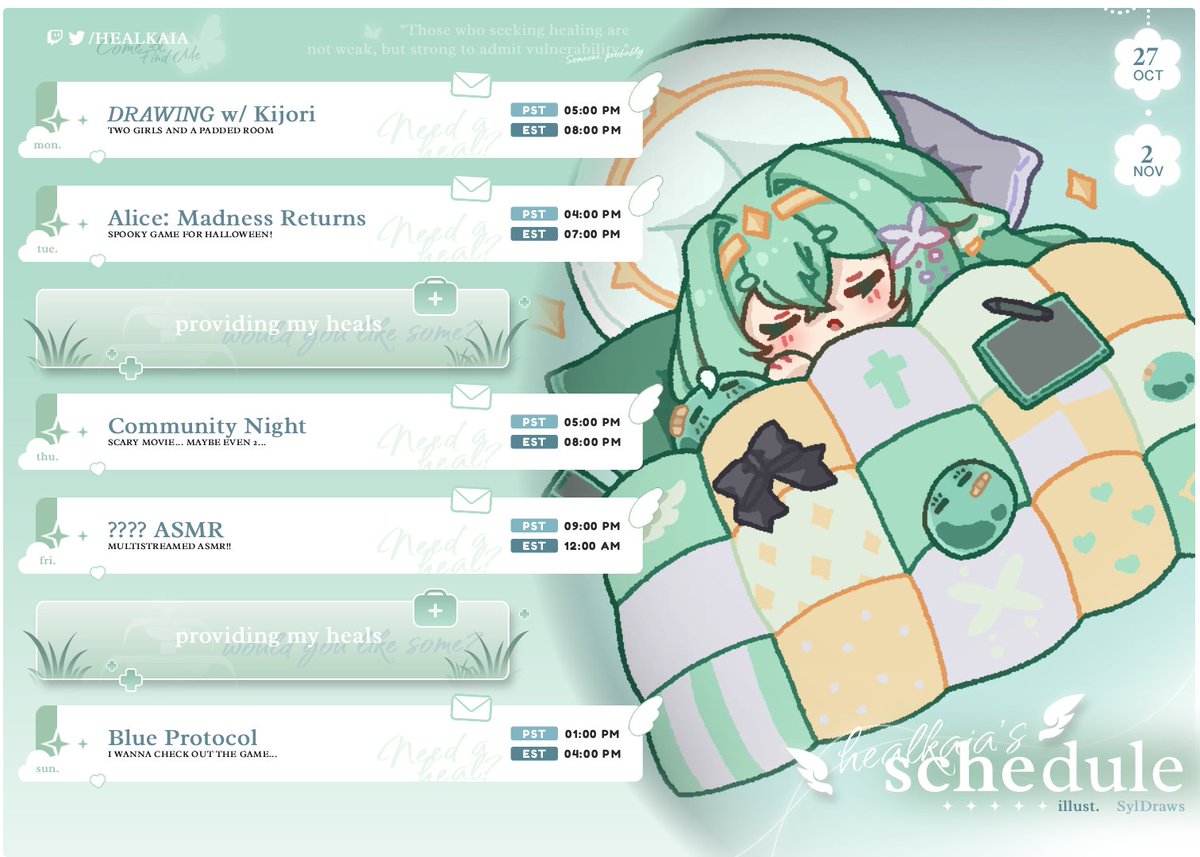 ✶ ࣪˖࿐ * ━━━━⊱♱⊰━━━━ ໒꒱ ‧₊˚  
it's halloween week!!! do i have a surprise for you? who knows? i guess you'll have to come and find out!! let's have fun this week!

🎨: #drawkaia
🤣: #roflkaiopter
🔴#onkaiair