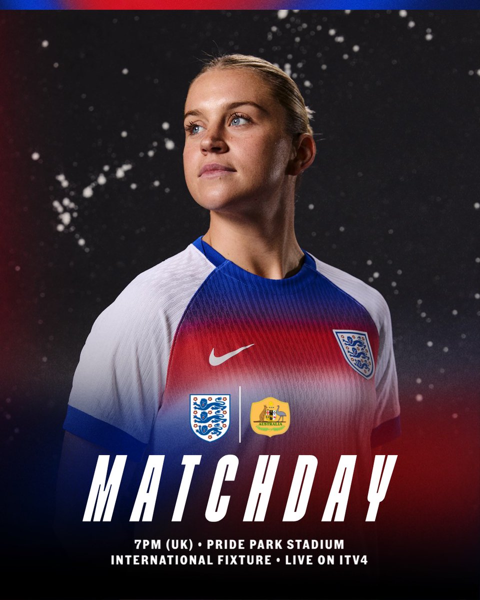 Lionesses's tweet image. Matchday in Derby 👊 

🆚 Australia
⏰ 7PM (UK)
🏟️ Pride Park Stadium
📺 ITV4